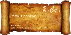 Rech Csongor névjegykártya