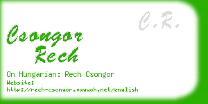 csongor rech business card